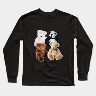 Four Stuffed toy bears Long Sleeve T-Shirt